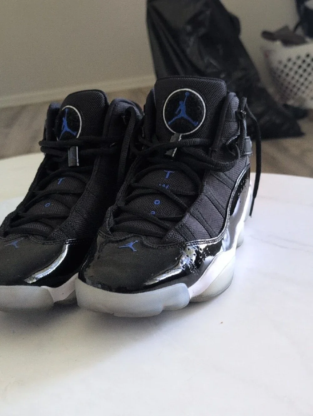 Jordan Black and Blue Men’s Sneakers